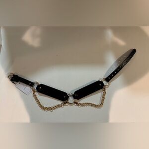 Black and Gold Chain Belt